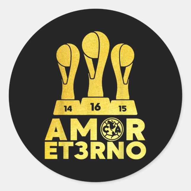 Amor Et3rno America Tricampeon  Classic Round Sticker (Front)
