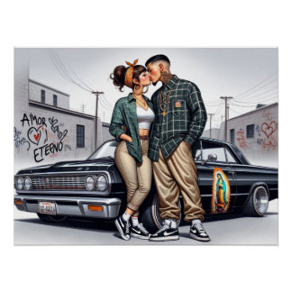 Amor Eterno Cholo Love Couple Poster