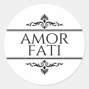 Amor Fati Classic Round Sticker