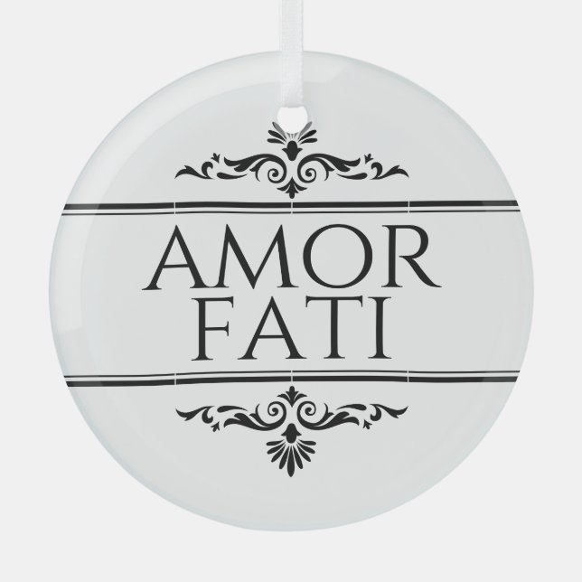 Amor Fati Glass Tree Decoration (Front)