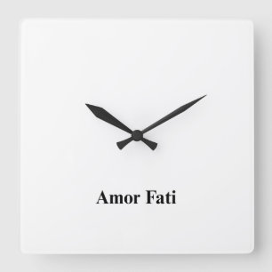 Amor Fati Minimalist Office Wall Clock