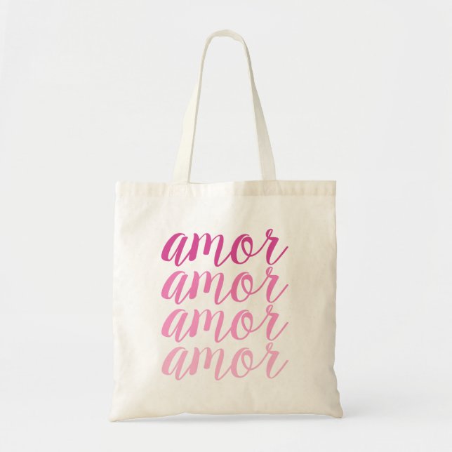 Amor in Pinks Tote Bag (Front)