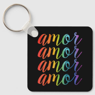 Amor in Rainbows Key Ring