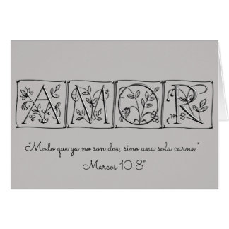 Amor~No Longer Two but One Flesh~Scripture~Spanish