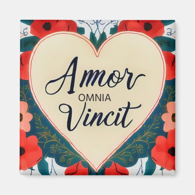 Amor Omnia Vincit   - quote Magnet (Front)