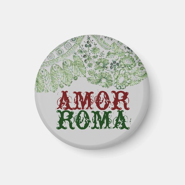 Amor Roma With Green Lace Magnet (Front)