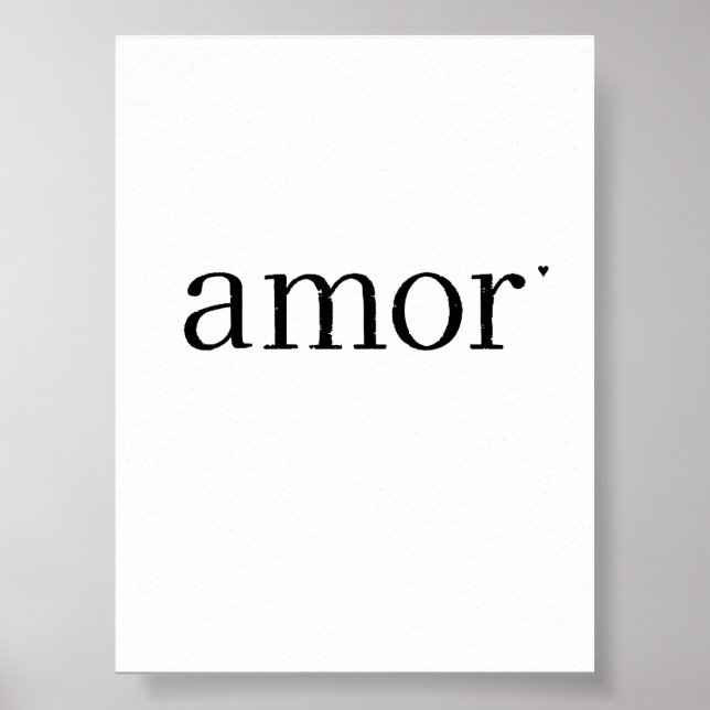 Amor - valentine typography poster (Front)