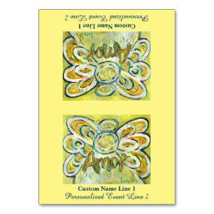Amor Word Inspirational Angel Customise Table Tent Table Number