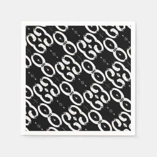 Amora a Black and white Napkin