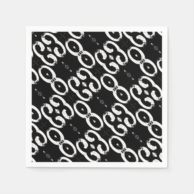 Amora a Black and white Napkin (Front)