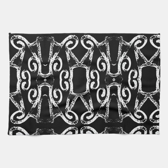 Amora a Black and White Tea Towel (Horizontal)