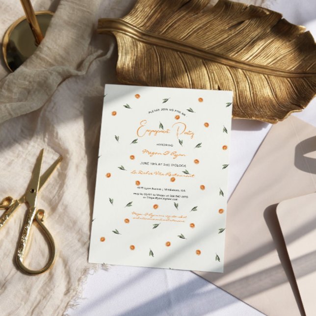 Amore & Aranci | A Sweet Citrus Engagement Party Invitation (Creator Uploaded)