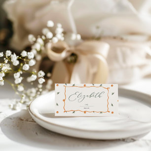Amore & Aranci   A Sweet Citrus Wedding Place Card