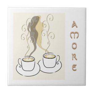 amore coffee cups tile