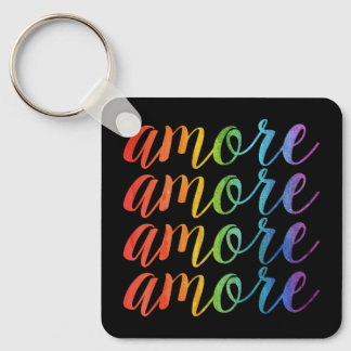 Amore in Rainbows Key Ring