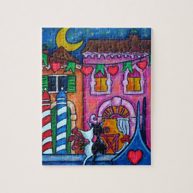 Amore in Venice Cat Puzzle (Vertical)