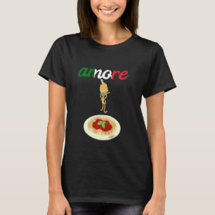 Amore Italian Spaghetti Lover Pasta Noodles Love C T-Shirt