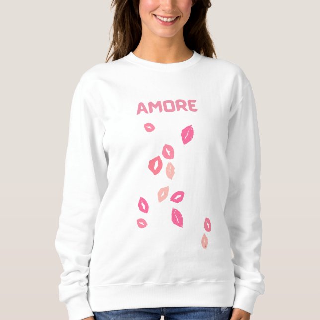 Amore Lip Print Sweatshirt (Front)