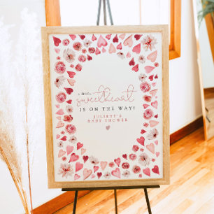 AMORE Little Sweetheart Valentine Day Baby Welcome Poster