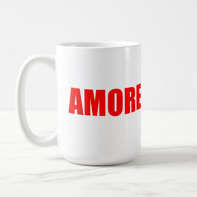 Amore love in Italian Coffee Mug (Left)
