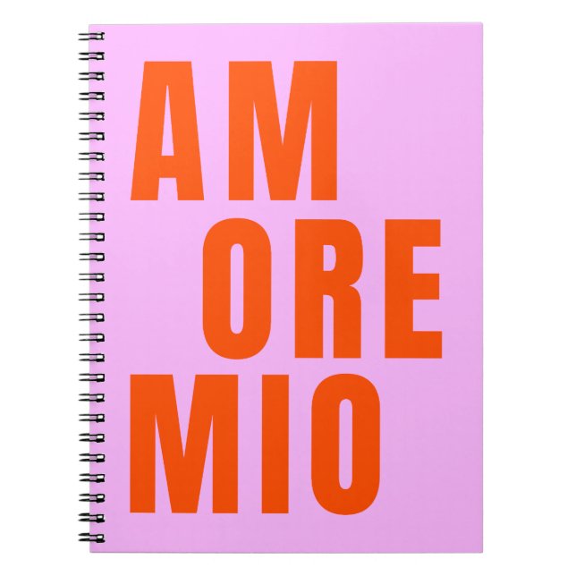 Amore Mio Playful Text Notebook (Front)