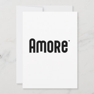Amore - valentine typography card