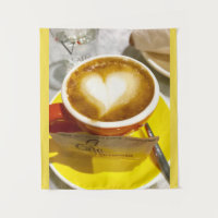 Amoreccino I heart Italian Coffee Tapestry