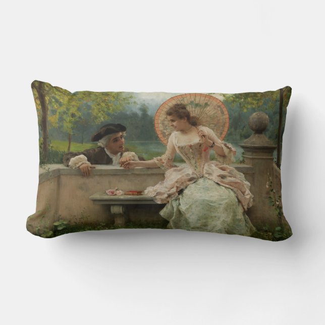 Amorous Conversation in the Park Lumbar Cushion (Front)