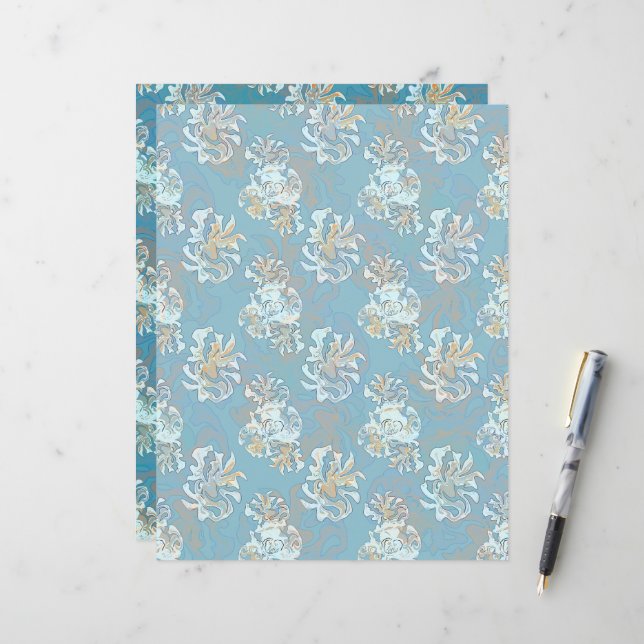 Amorphous Life Scrapbook Paper (Front/Back In Situ)