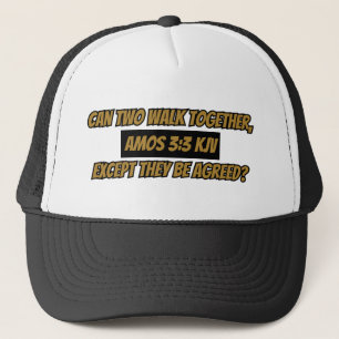 Amos 3:3 KJV Bible Verse Scripture Trucker Hat