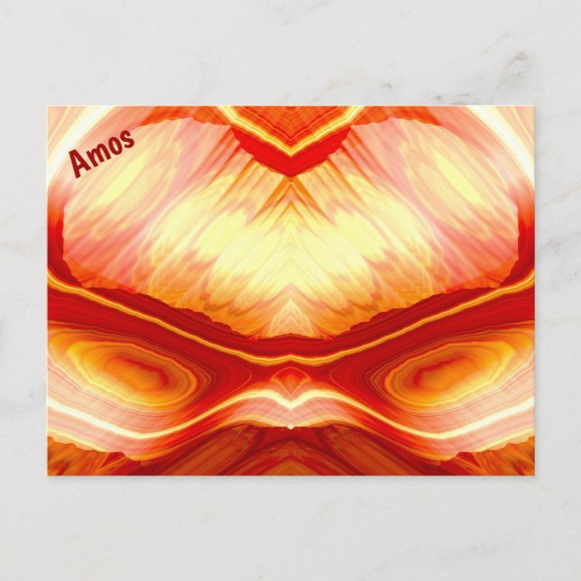 AMOS ~ 3D Fractal Design Pattern ~  Postcard (Front)