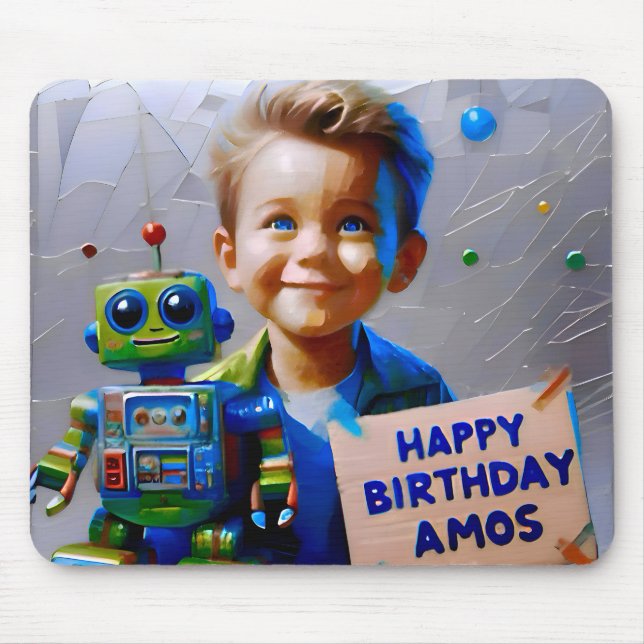 AMOS ~ And his ROBOT ~ Mousepad (Front)