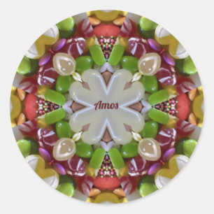 AMOS ~ EASTER CANDY ~   CLASSIC ROUND STICKER
