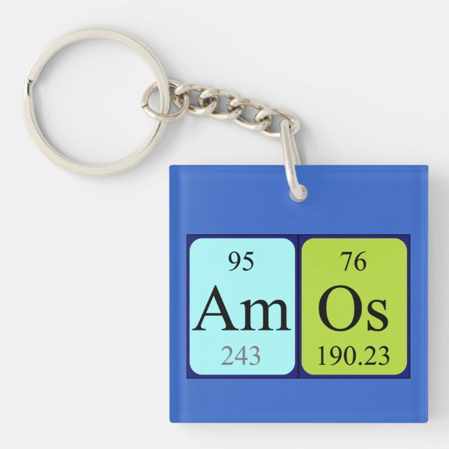 Amos periodic table name keyring (Front)