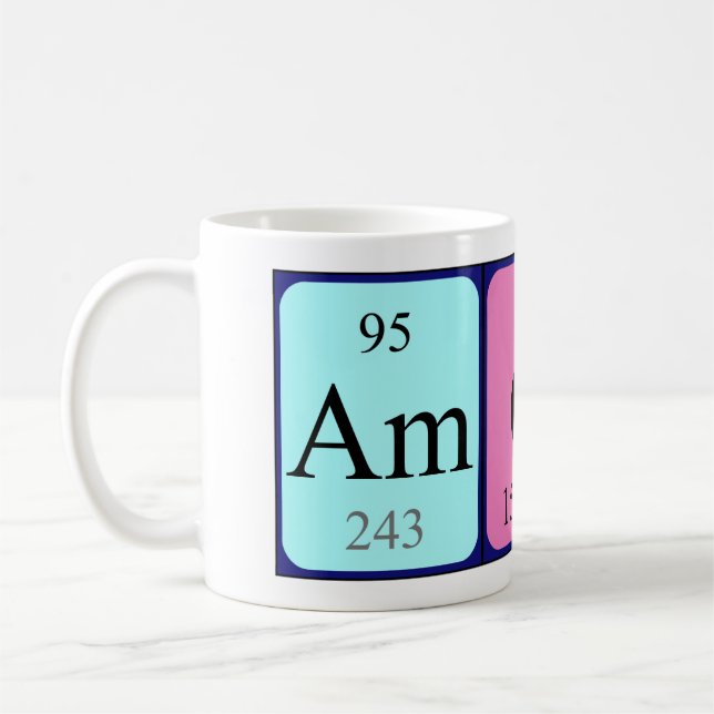 Amos periodic table name mug (Left)