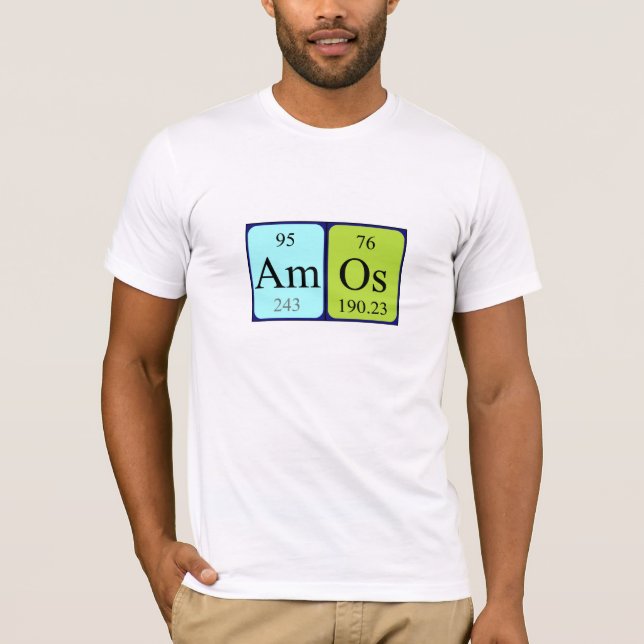 Amos periodic table name shirt (Front)