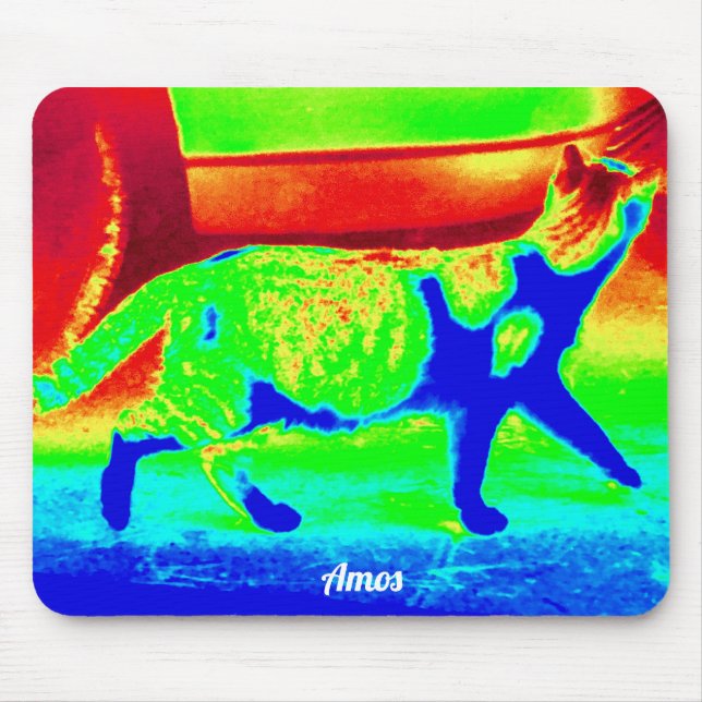 AMOS ~ Personalized Thermal Design ~ Spanish Cat   Mouse Pad (Front)