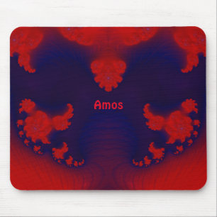 AMOS ~ Red and Blue Mouse Pad