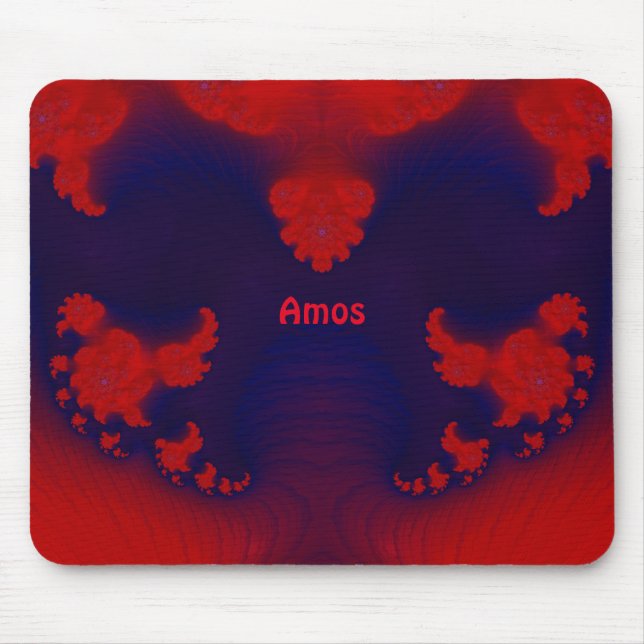 AMOS ~ Red and Blue Mouse Pad  (Front)