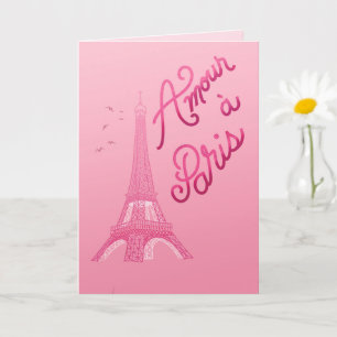 Amour a Paris - Love in Paris French Language Card