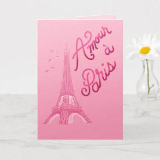 Amour a Paris - Love in Paris French Language Card