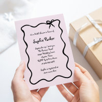 Amour | Illustrated French Bow Pink Bridal Shower