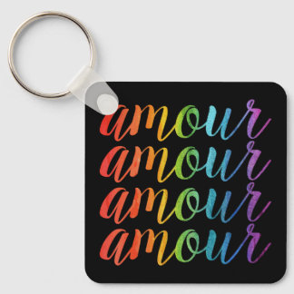 Amour in Rainbows Key Ring