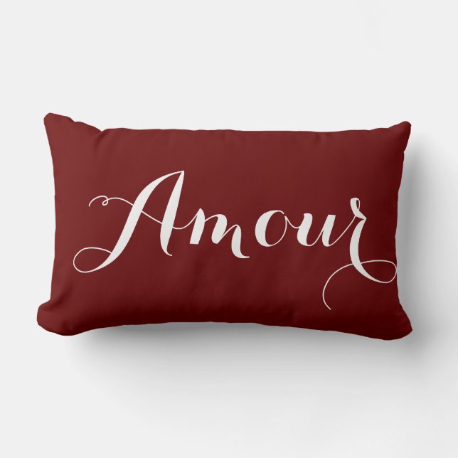 Amour in Red Lumbar Cushion (Front)