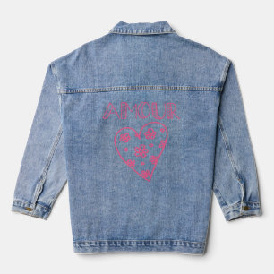 Amour Love Valentines Denim Jacket