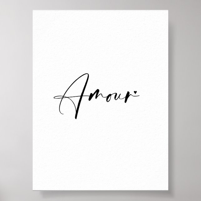 Amour - valentine typography poster (Front)