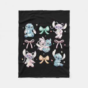 &amp; Angel Coquette Style Bows Valentine's Day  Fleece Blanket