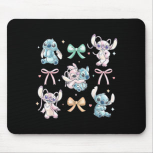 & Angel Coquette Style Bows Valentine's Day Mouse Pad