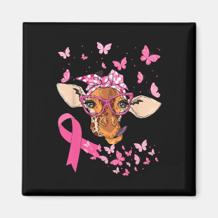 &amp; Bandanna Pink Ribbon Breast Cancer Awareness Magnet