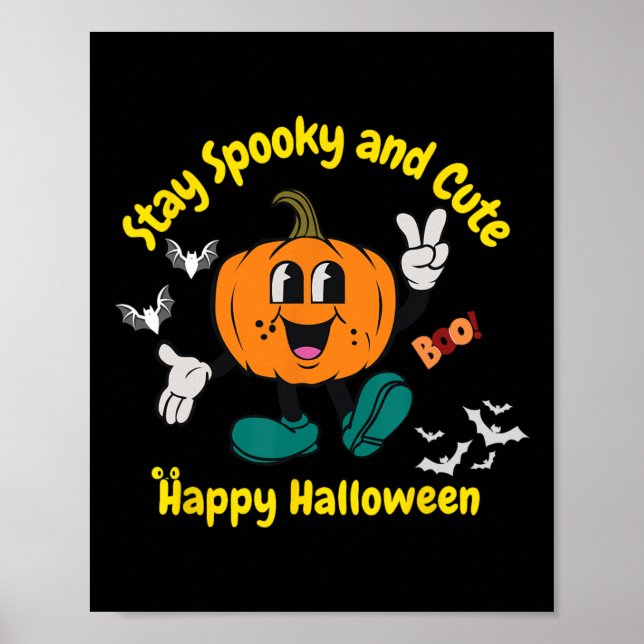 &amp; Cute Halloween Pumpkin  Poster (Front)